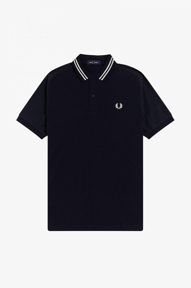 Navy Fred Perry Raglan Sleeve Polo Men's Shirts | PH 1522WNBY